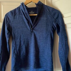Vineyard Vines Boys Size 8-10 Performance Quarter-Zip Long Sleeve Pullover